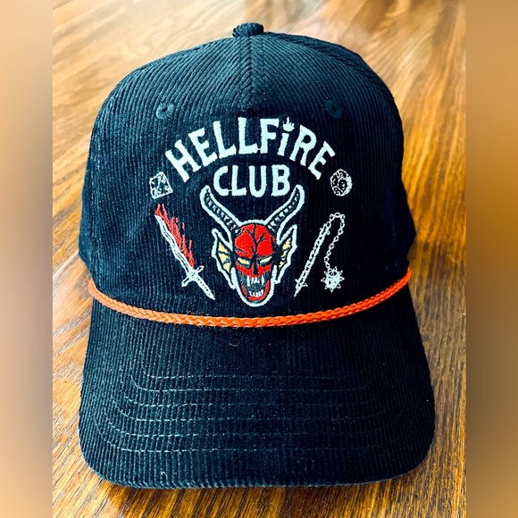 MAD Engine Other - Netflix Stranger Things Hellfire Club Corduroy Adjustable Trucker Hat Cap